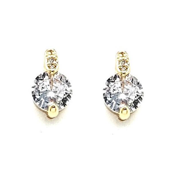 DAINTY ROUND CRYSTAL EARRING