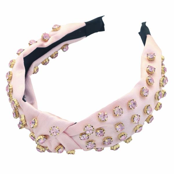 STONE STUDDED MID KNOT HEADBAND
