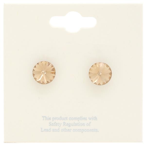 ROUND CRYSTAL STUD EARRING