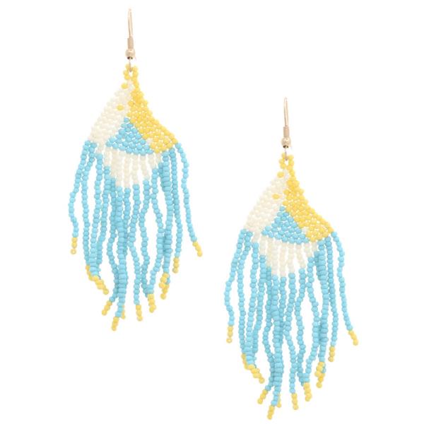 SEED BEAD DANGLE EARRING
