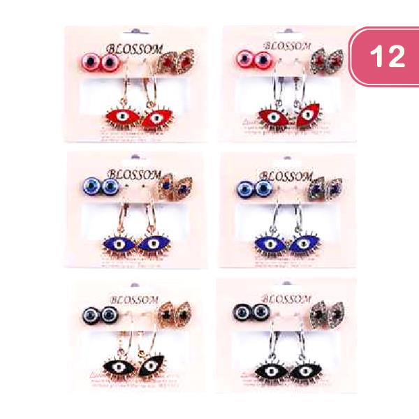 EVIL EYE EARRING (12 UNITS)