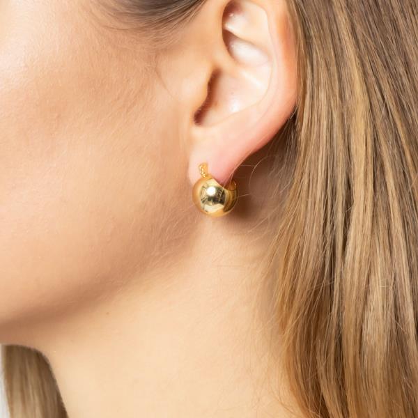 14K GOLD/WHITE GOLD DIPPED BALL SHAPE PIN CATCH