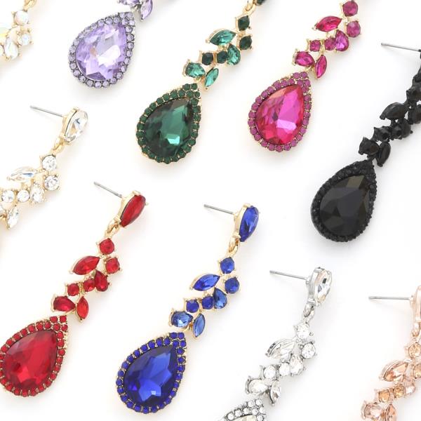 TEARDROP RHINESTONE EARRING