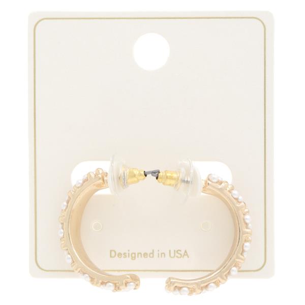 METAL PEARL BEAD EARRING