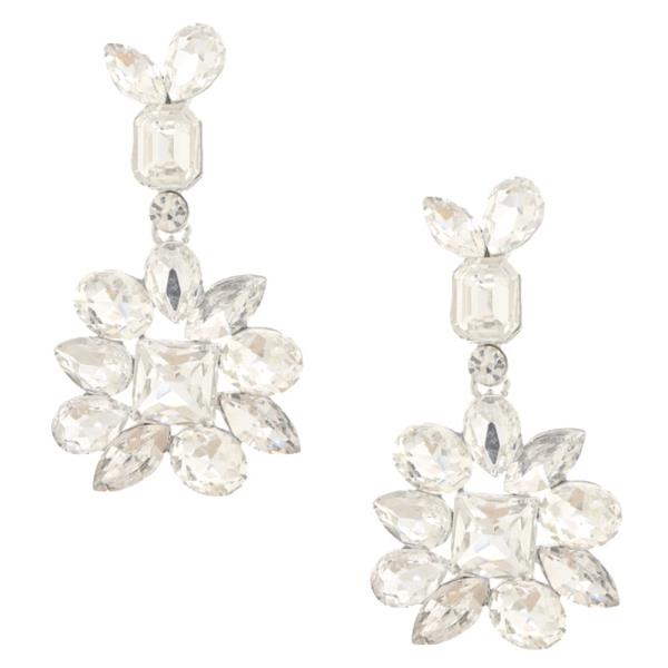 FLOWER RHINESTONE EARRING