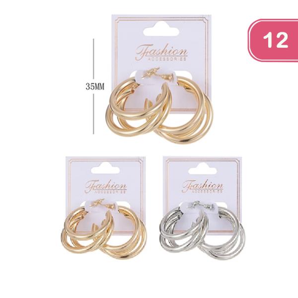 FASHION METAL EARRING (12 UNITS )