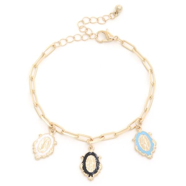 SODAJO COLOR METAL OVAL LINK BRACELET