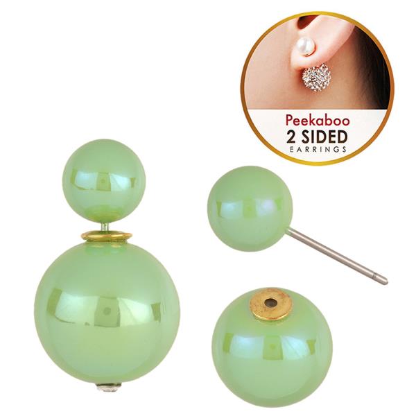 DOUBLE BEAD PEEK-A-BOO EARRING