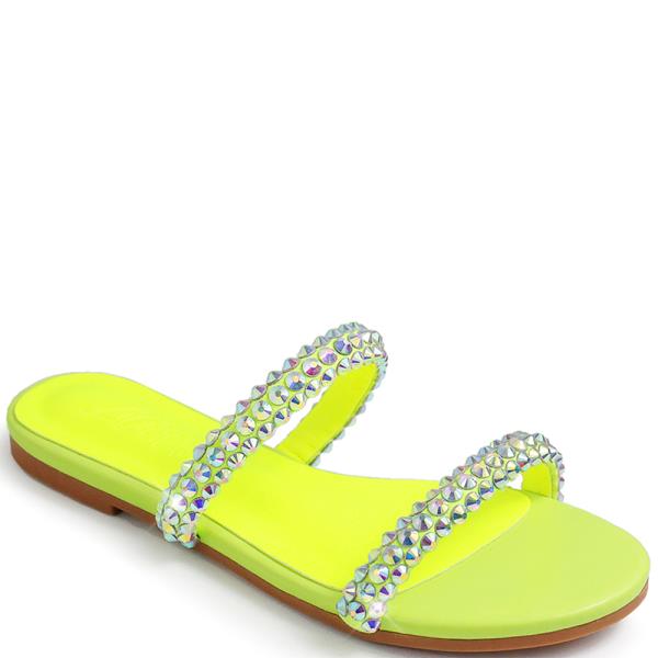 DUO TUBULAR STRAP RHINESTONE SANDAL 12 PAIRS