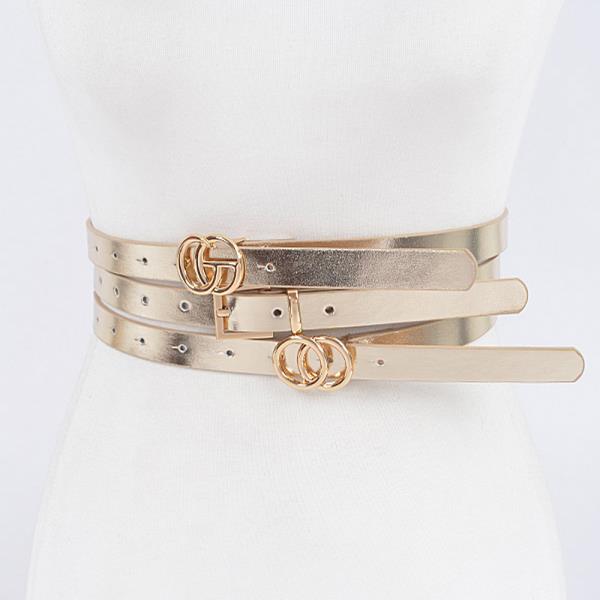 3 SET PLUS SIZE METAL BUCKLE BELT