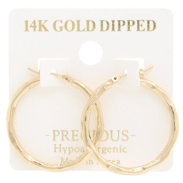 14K GOLD DIPPED HOOP EARRING