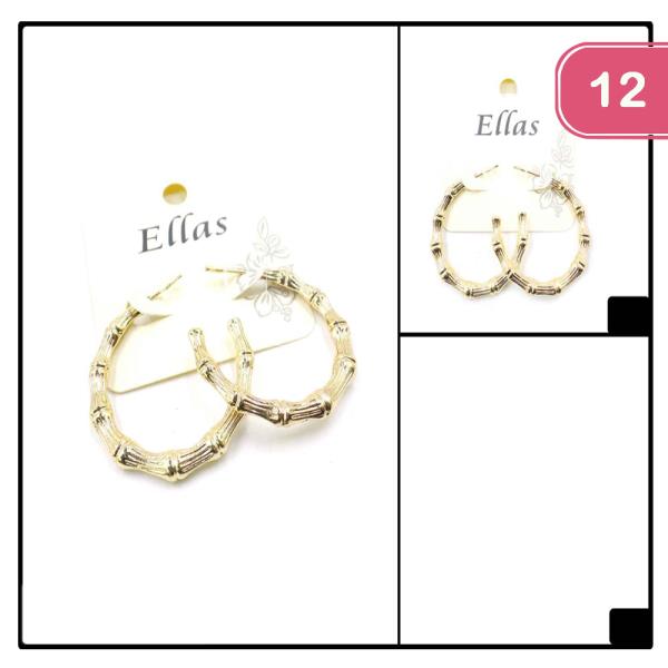 METAL HOOP EARRING (12 UNITS)