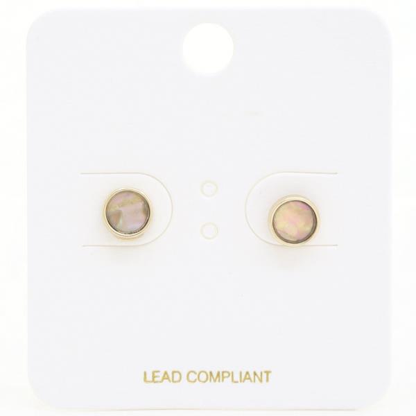 ROUND STUD EARRING
