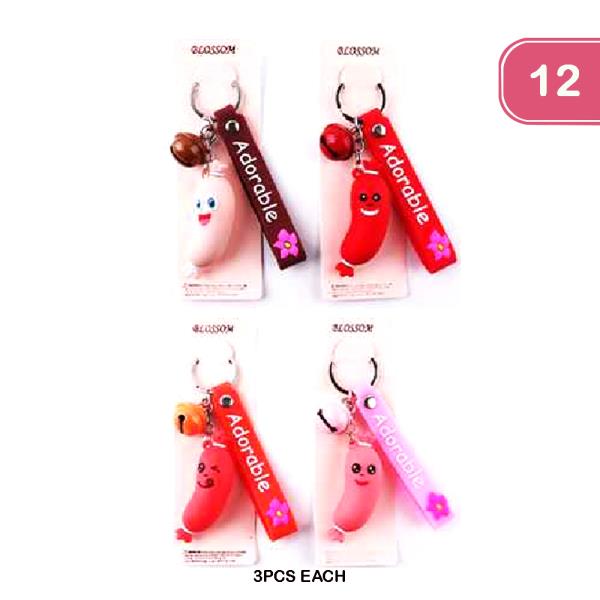 FASHION CUTE CARTOON SAUSAGE KEYCHAIN (12UNITS)