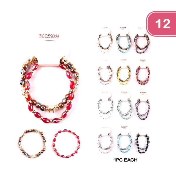 FASHION BEAD BRACELET (12UNITS)