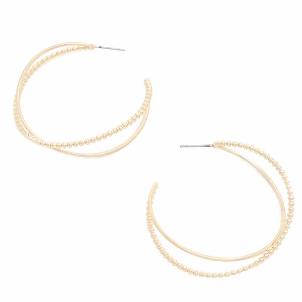 METAL X HOOP EARRING