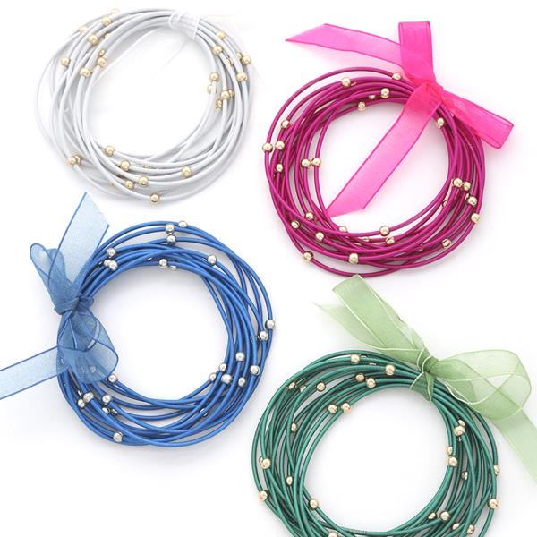 SPRING WIRE COLOR METAL BRACELET