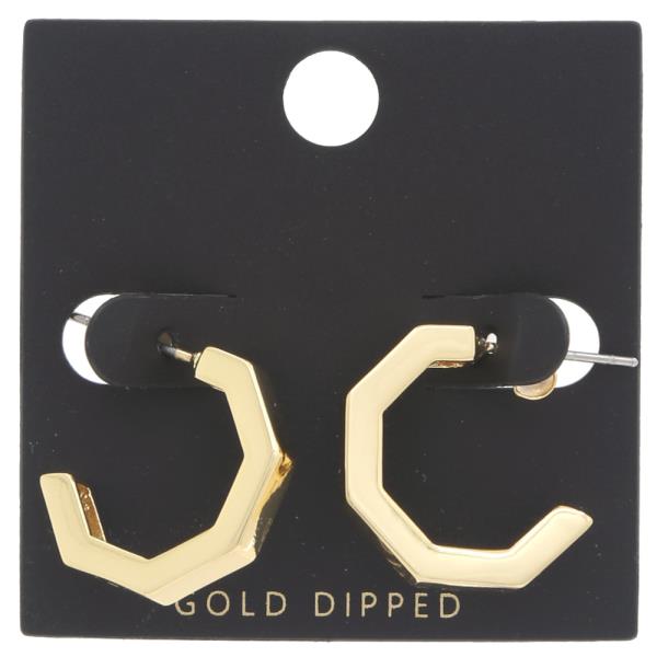 HEXAGON SHAPE METAL EARRING