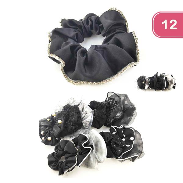 FASHION HAIR SCRUNCHIE (12UNITS)