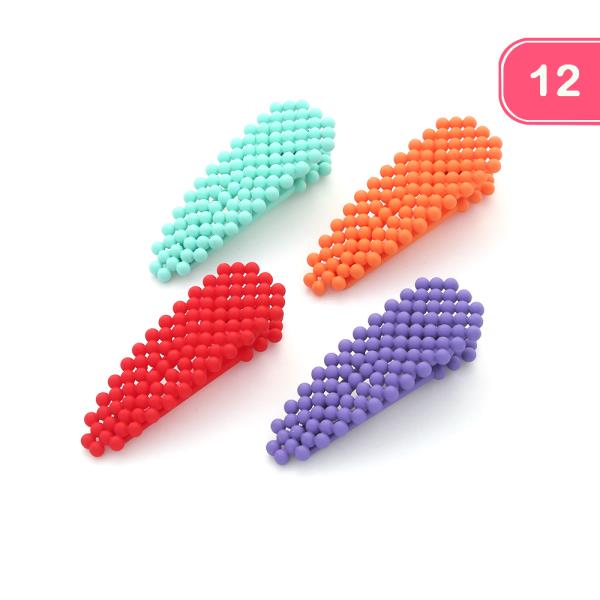 BUBBLE MIX COLOR HAIR PIN (12 UNITS)