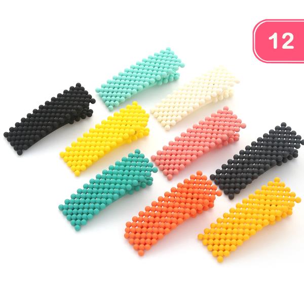 BUBBLE MIX COLOR HAIR PIN (12 UNITS)