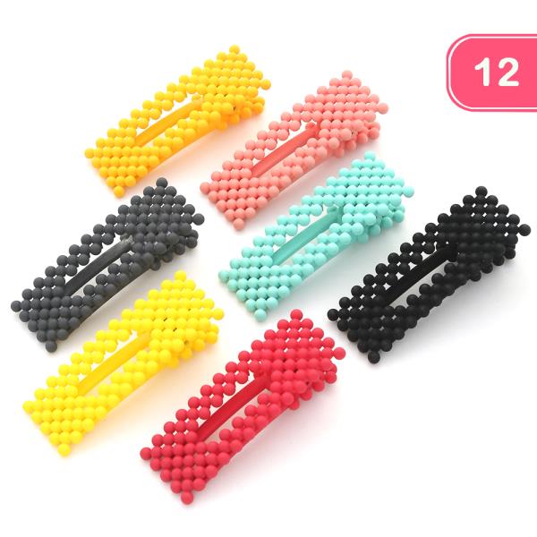 BUBBLE MIX COLOR HAIR PIN (12 UNITS)