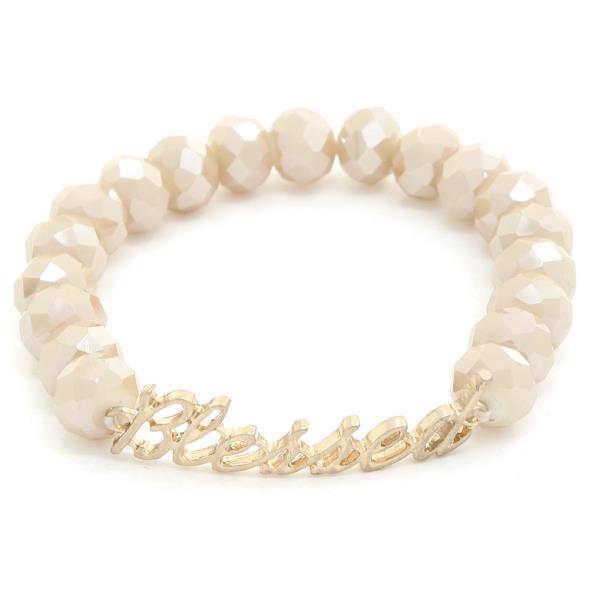 GLASS BEAD STRETCH BRACELET