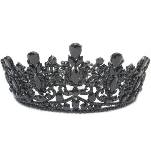 CRYSTAL RHINESTONE ROUND TIARA