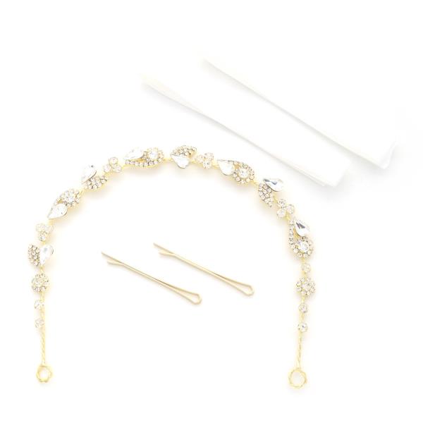 TEARDROP SWIRL RHINESTONE HAIR VINE
