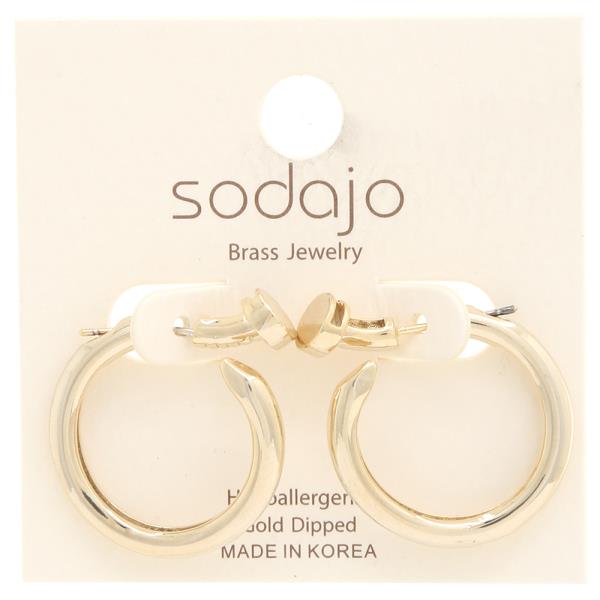 SODAJO NAIL METAL HOOP EARRING