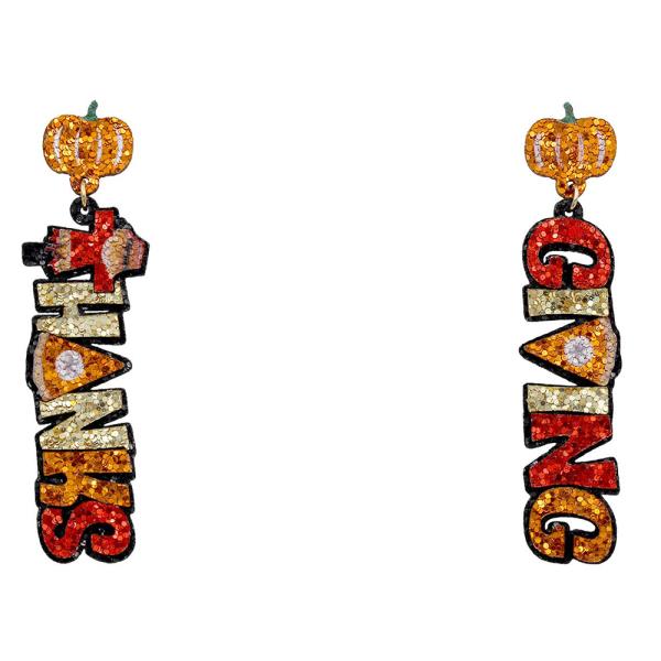 PUMPKIN THANKS GIVING EARRINGS