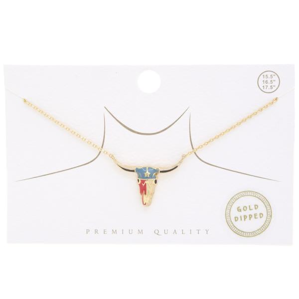 CATTLE SKULL PENDANT NECKLACE