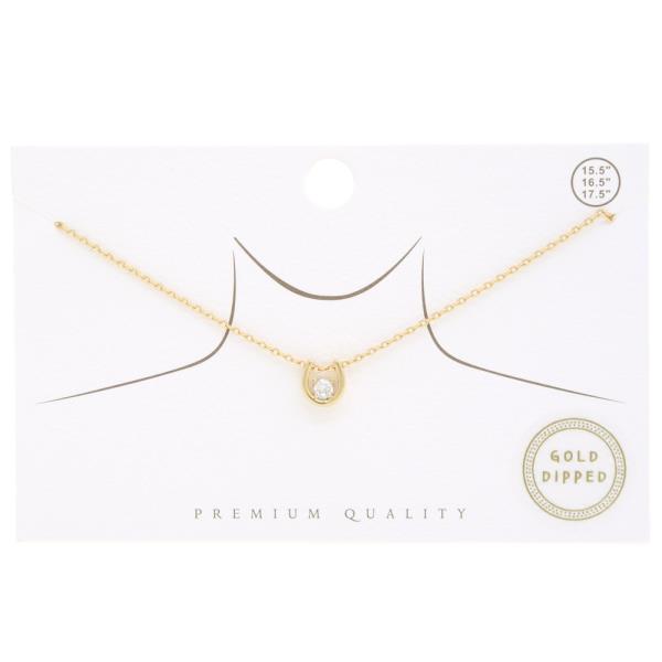 DAINTY CRYSTAL HORSE CHARM NECKLACE