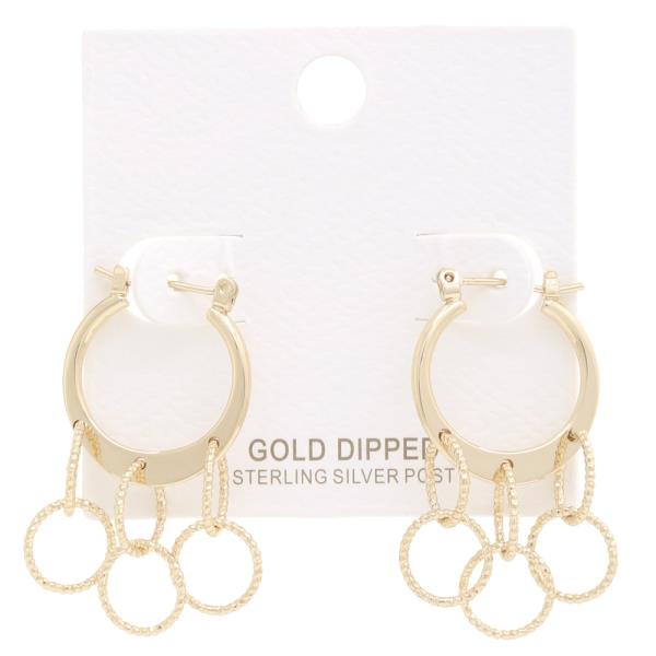 ROUND HOOP LINK DANGLE EARRING
