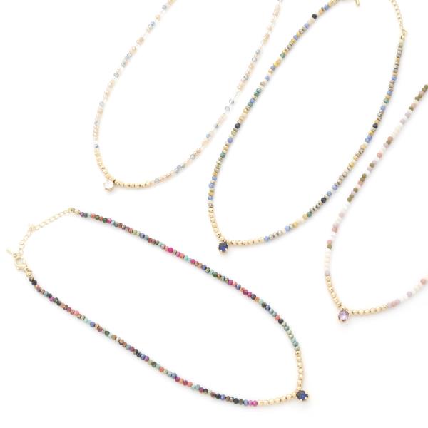 DAINTY CRYSTAL BEADED NECKLACE