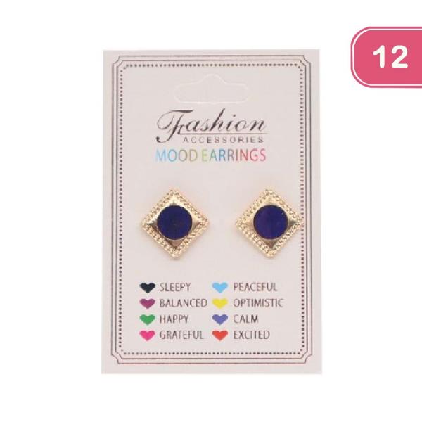 STUD MOOD EARRING (12 UNITS)