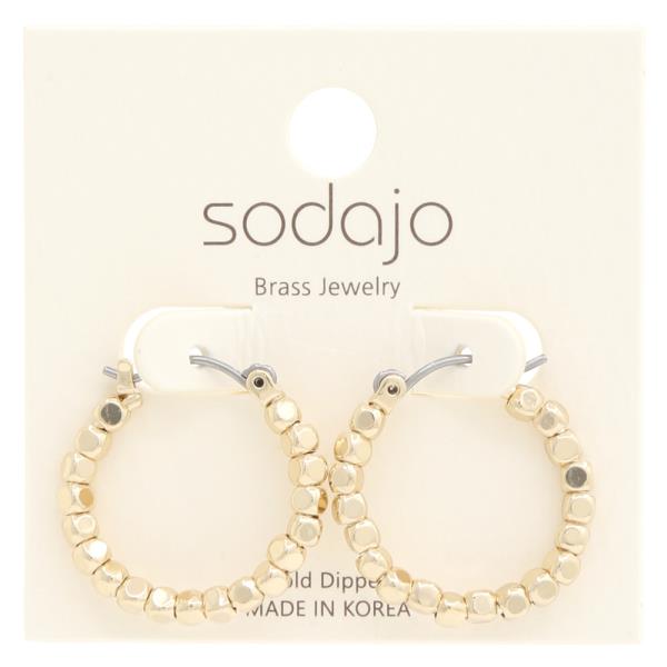 SODAJO BEADED HOOP EARRING