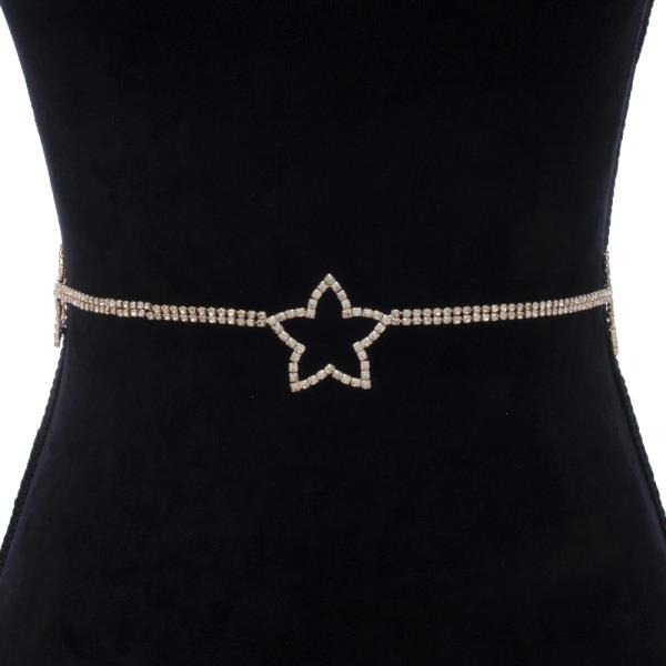 STAR RHINESTONE METAL BELT