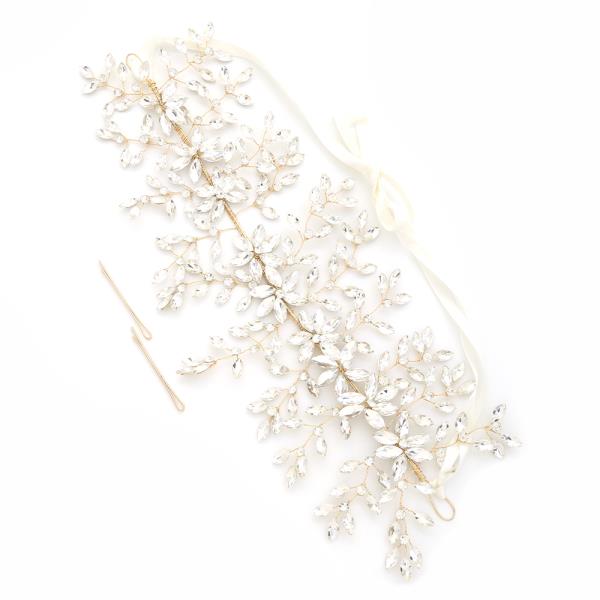 FLOWER PATTERN RHINESTONE HAIR VINE