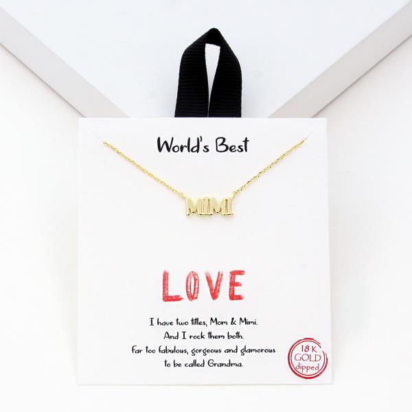 18K GOLD RHODIUM DIPPED WORLDS BEST NECKLACE