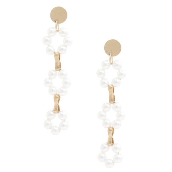 TRIPLE FLOWER DANGLE EARRING