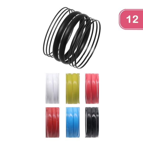 FASHION COLORED BANGLE BRACELET (12 UNITS)
