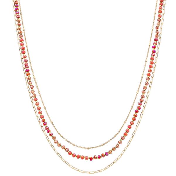 CHAIN AND GLASS NECKLACE