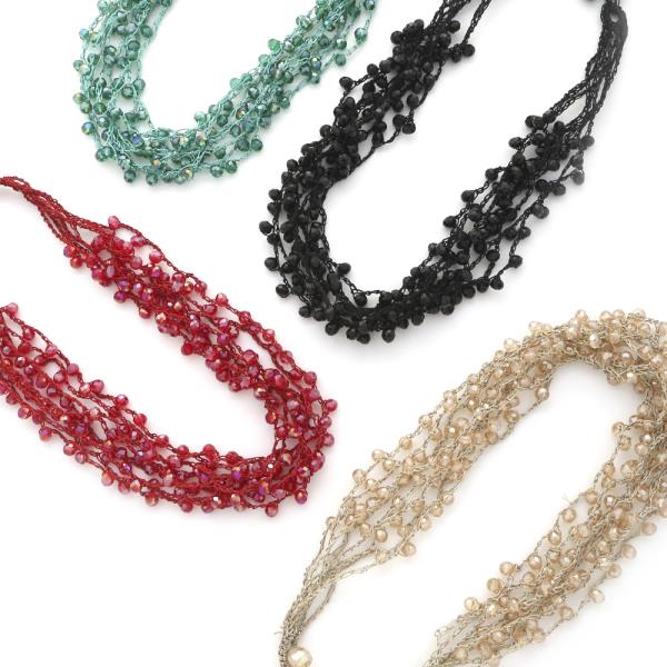 BEADED LAYERED NECKLACE