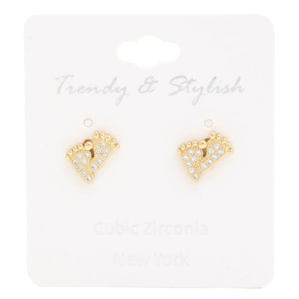 FOOT CRYSTAL EARRING