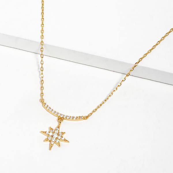 STAR RHINESTONE CHARM NECKLACE