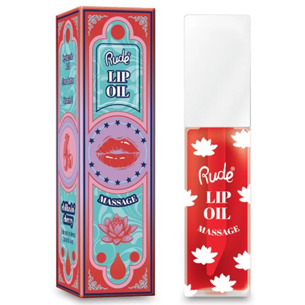 RUDE COSMETICS LIP OIL MASSAGE - CHILLAXIN CHERRY