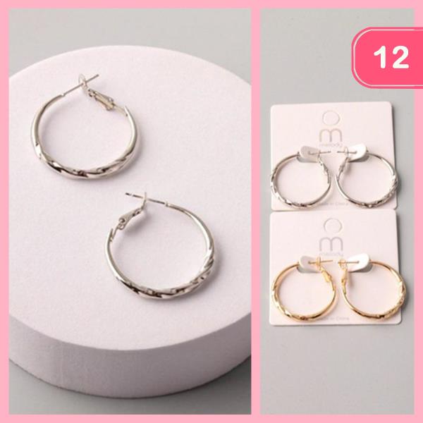 SMALL TWIST HOOP EARRING (12UNITS)