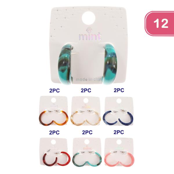 FASHION STATEMENT HOOP EARRING (12UNITS)