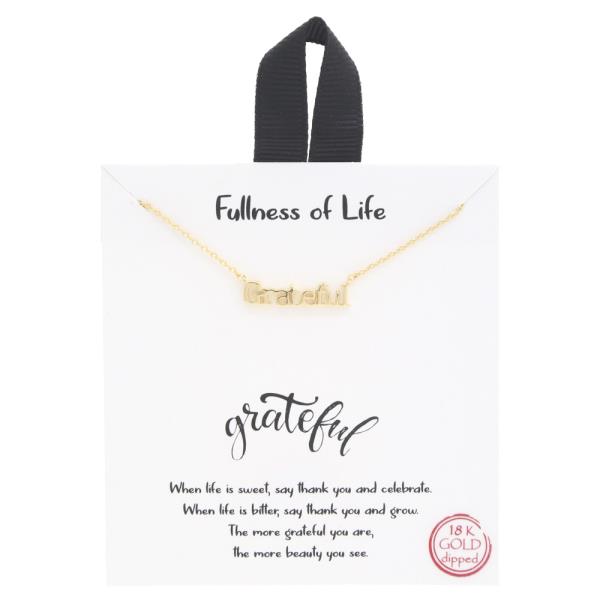 18K GOLD RHODIUM DIPPED FULLNESS OF LIFE NECKLACE